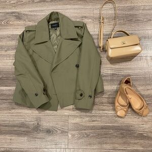 Banana Republic Factory cropped trench xxs